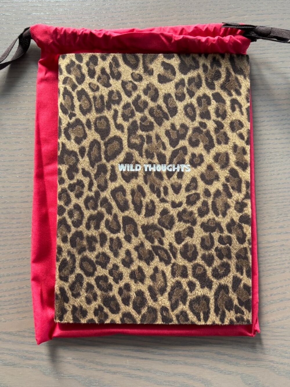 Assouline Wild Thoughts Notebook with Red Linen Pouch